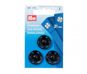 Capse de cusut, 21 mm, negre - Prym 341172